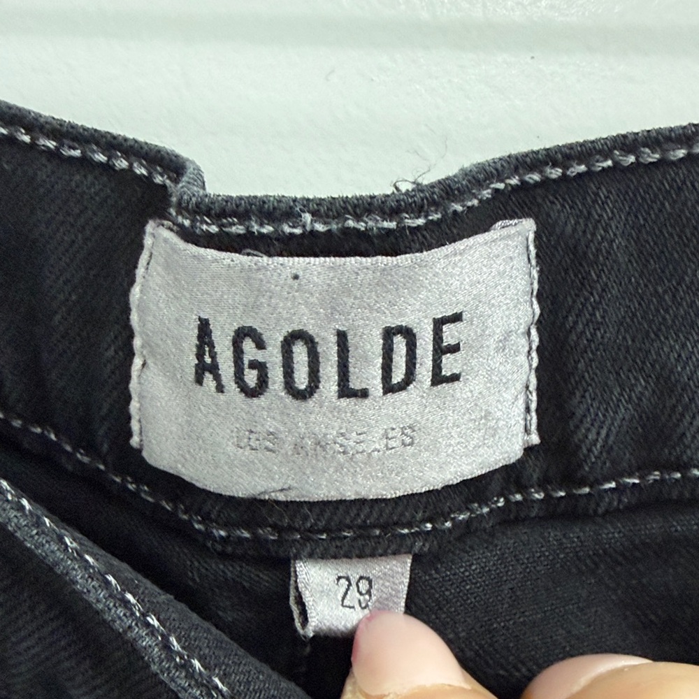 Agolde Jeans Toni Mid Rise Straight Size‎ 29 Black - Picture 2 of 3